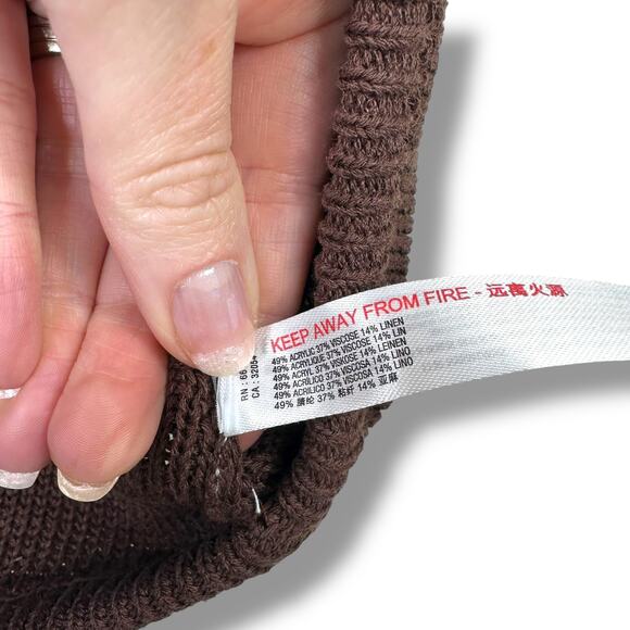 Free People Beach NWOT Living In Dark Brown Knit Lounge Tank & Jogger Pant Set - Picture 9 of 9